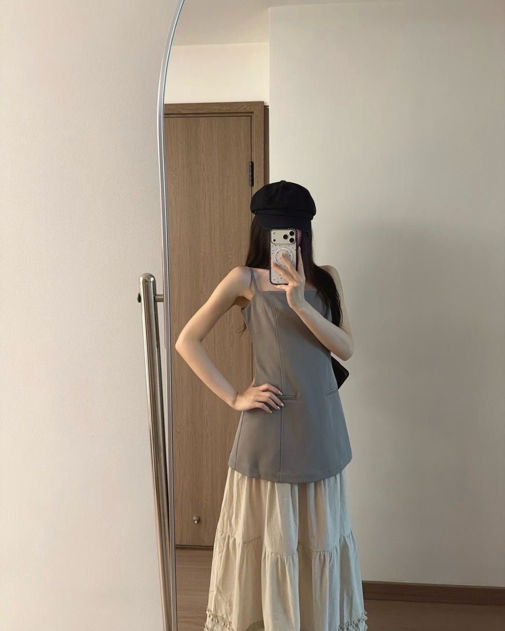 Layered Slip Midi Dress