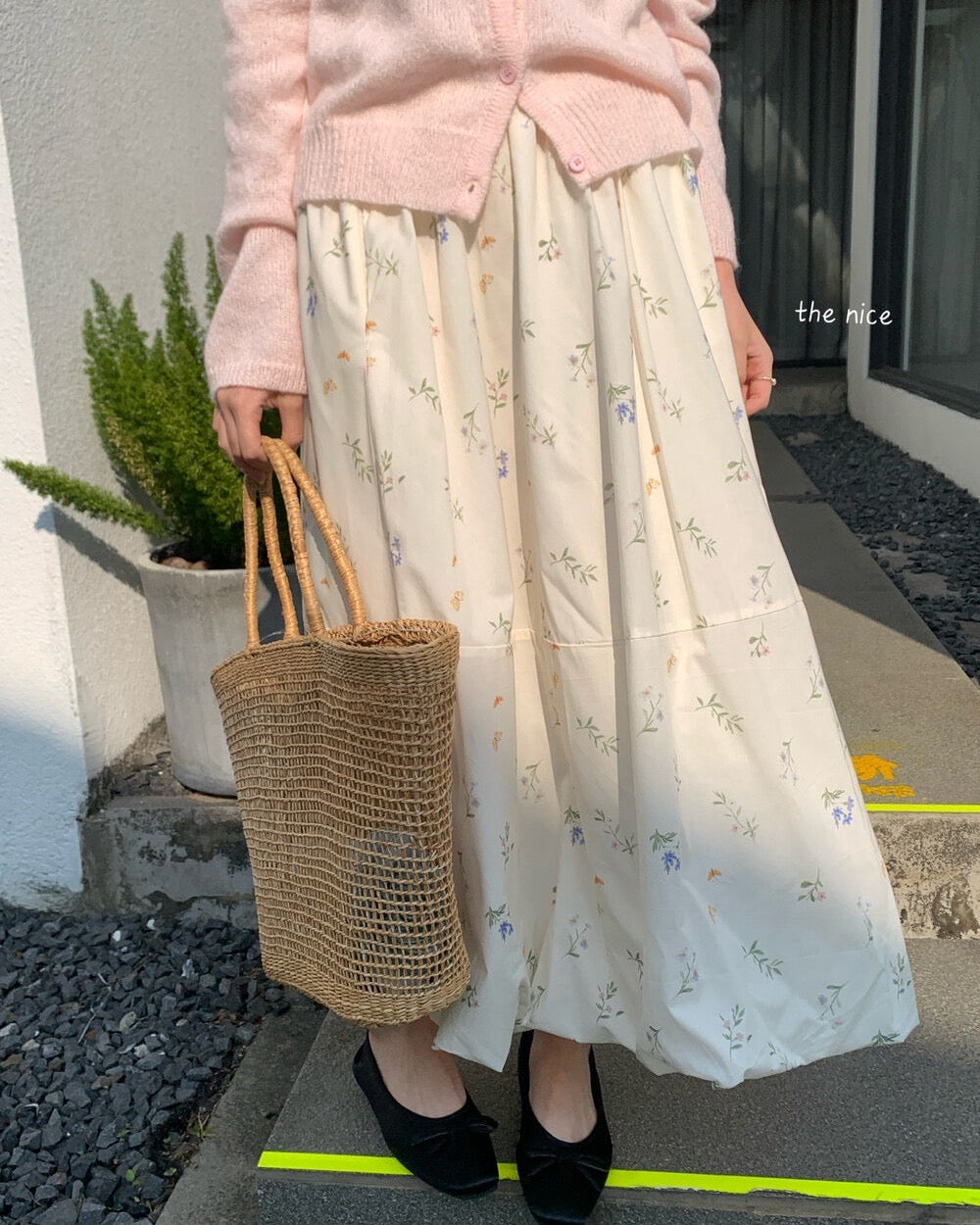 Ditsy Floral Midi Skirt