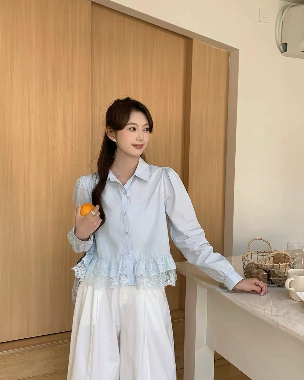 Lace Trimmed Blouse