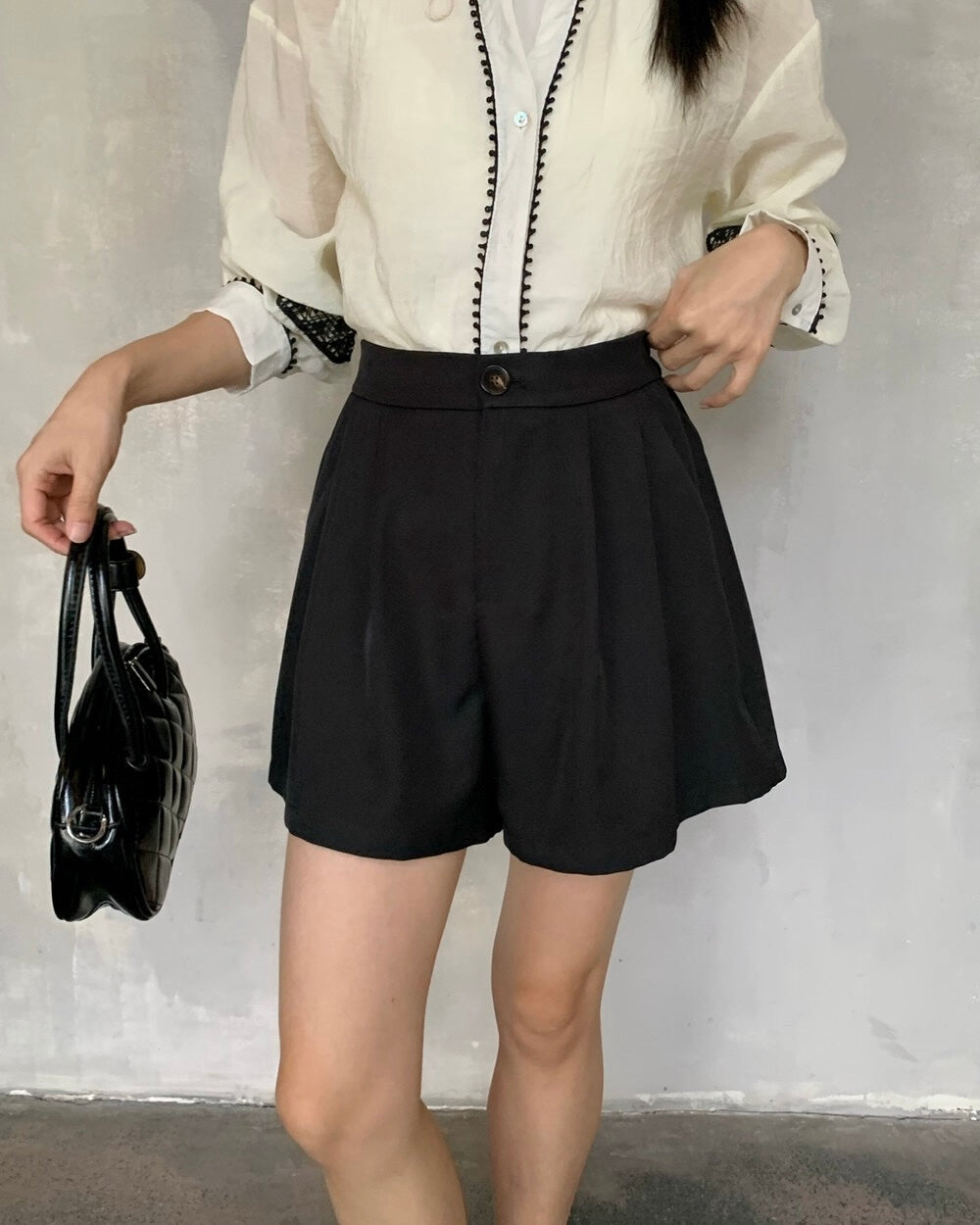 Pleated Tailored Shorts