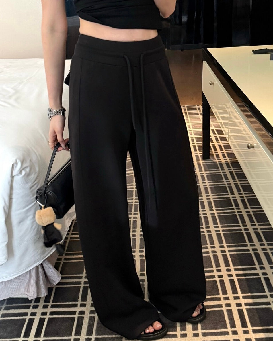 High-Waisted Straight Pants