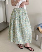 Floral Pocket Midi Skirt