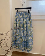 Oil Painting Pocket Midi Skirt