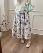 Classic Floral Midi Skirt