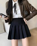 Classic Pleated Mini Skirt