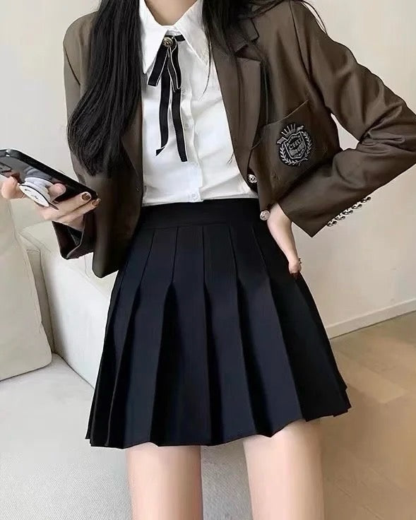 Classic Pleated Mini Skirt