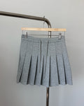 Pleated Sweat Mini Skirt