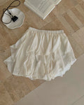 Lace Trimmed Ruffle Cake Skirt