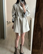 Draped Trench Coat