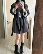 Draped Trench Coat