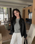 Oversized Faux Leather Jacket