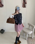 Layered Knit Vest Blouse