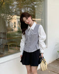 Ribbon Layered Blouse