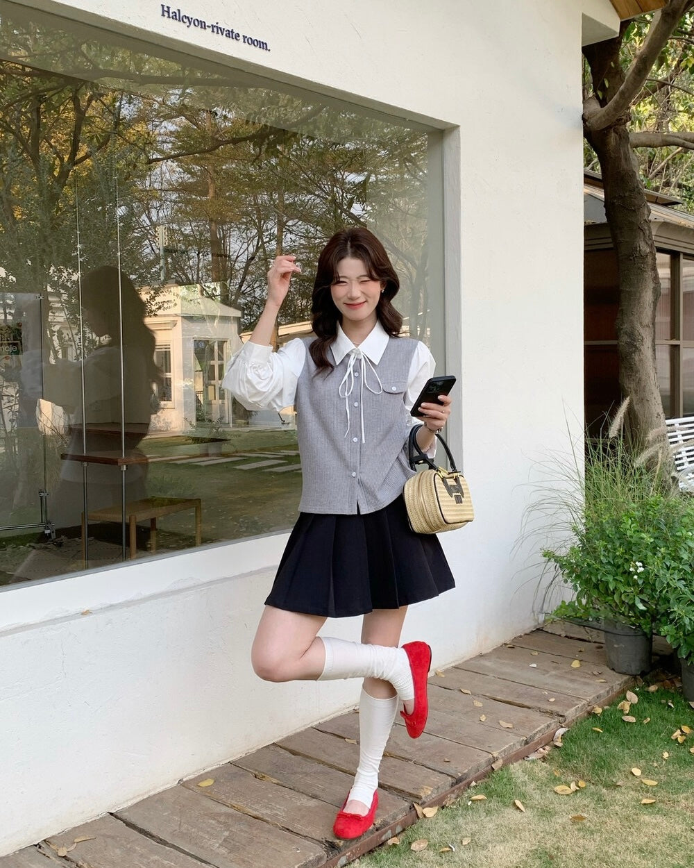 Ribbon Layered Blouse
