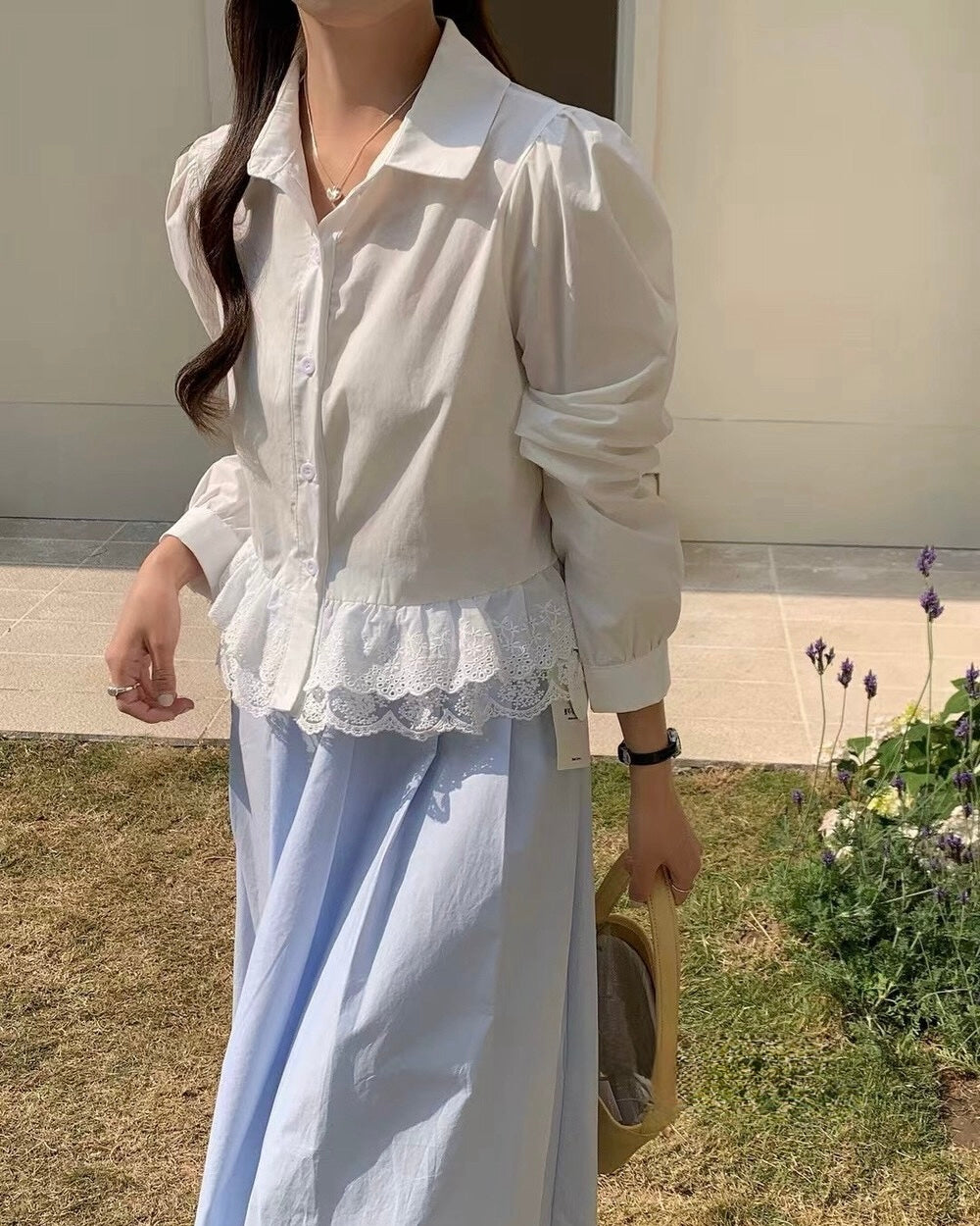 Lace Trimmed Blouse
