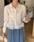 Lace Trimmed Blouse