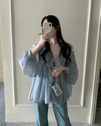 Ethereal Lace Blouse & Camisole Set