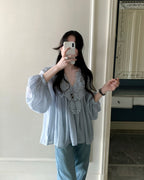 Ethereal Lace Blouse & Camisole Set