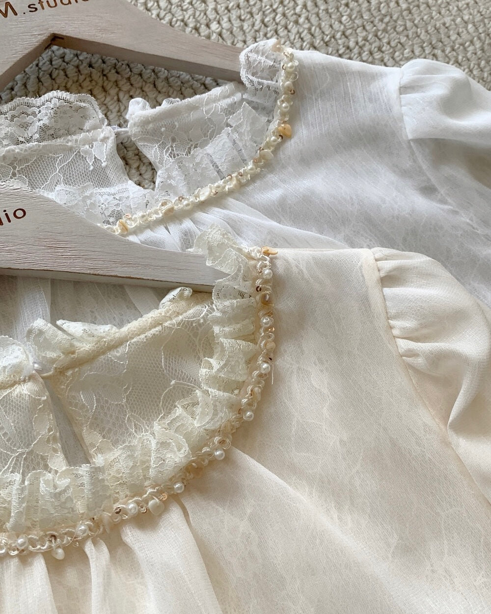Elegant Lace Ruffle Neck Blouse