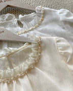 Elegant Lace Ruffle Neck Blouse
