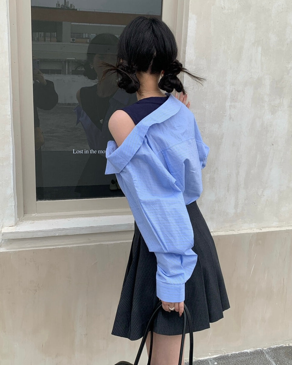 Color-Blocked Layered Shirt