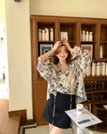 Floral Print Breezy Blouse