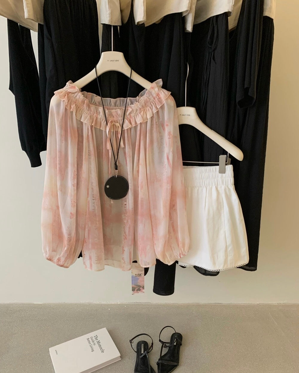 Watercolor Off-Shoulder Blouse
