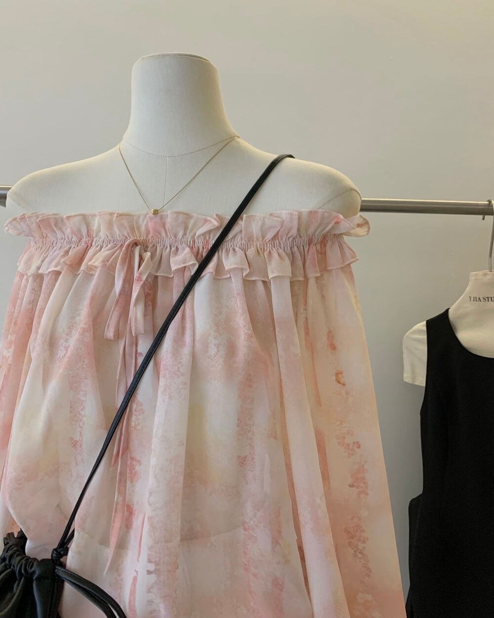 Watercolor Off-Shoulder Blouse