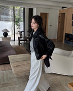 Oversized Faux Leather Jacket