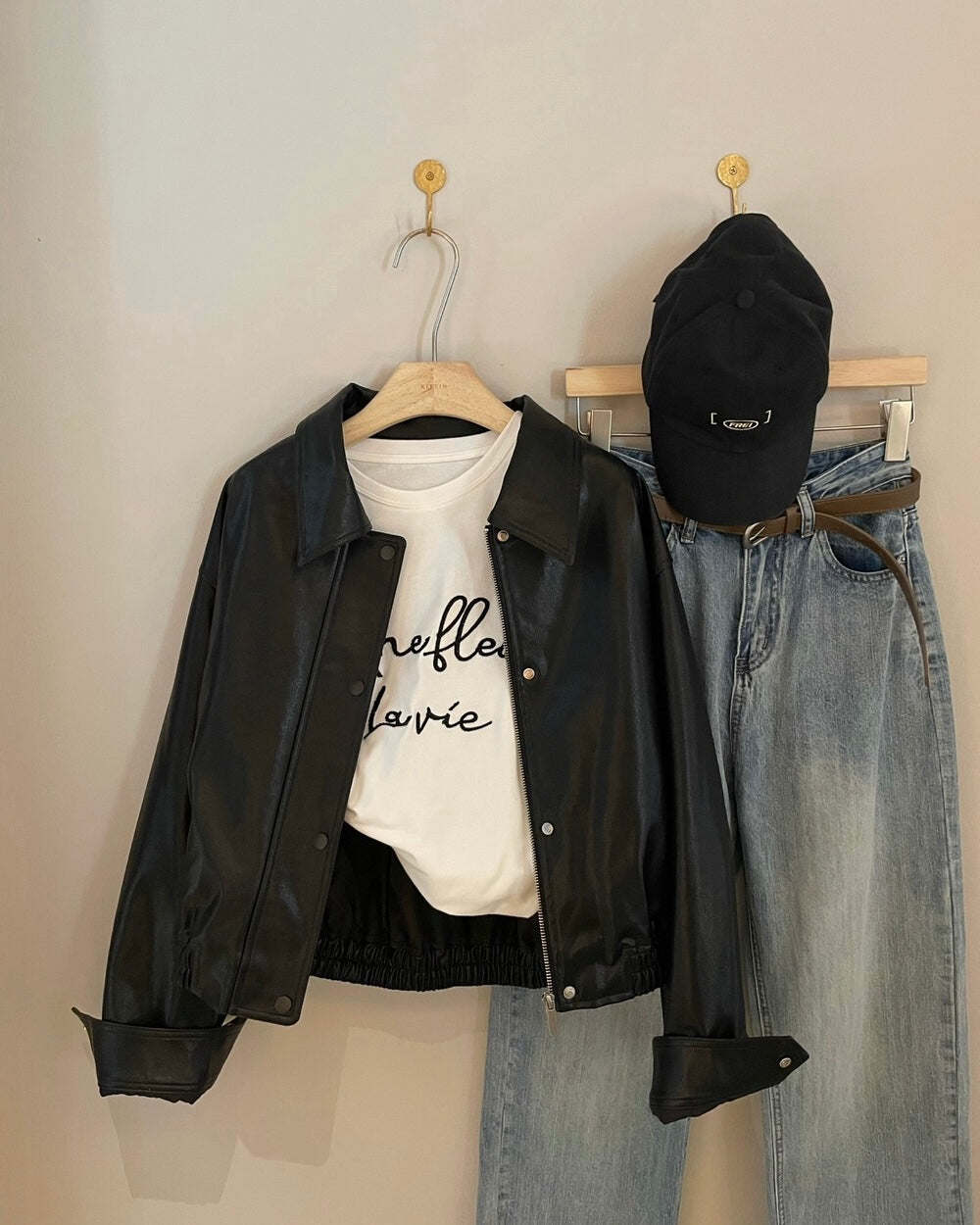 Oversized Faux Leather Jacket
