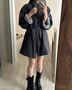 Draped Trench Coat