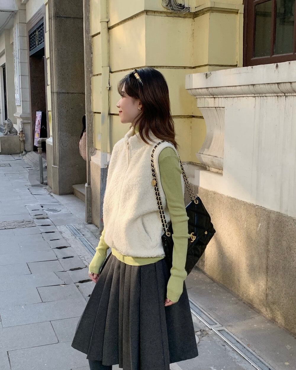 Textured Bouclé Vest