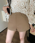 High-Waisted Casual Shorts