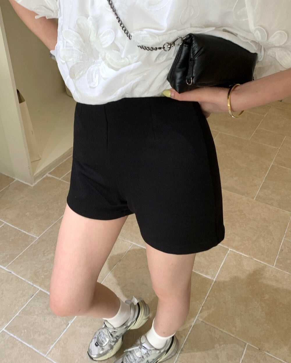 High-Waisted Stretch Shorts