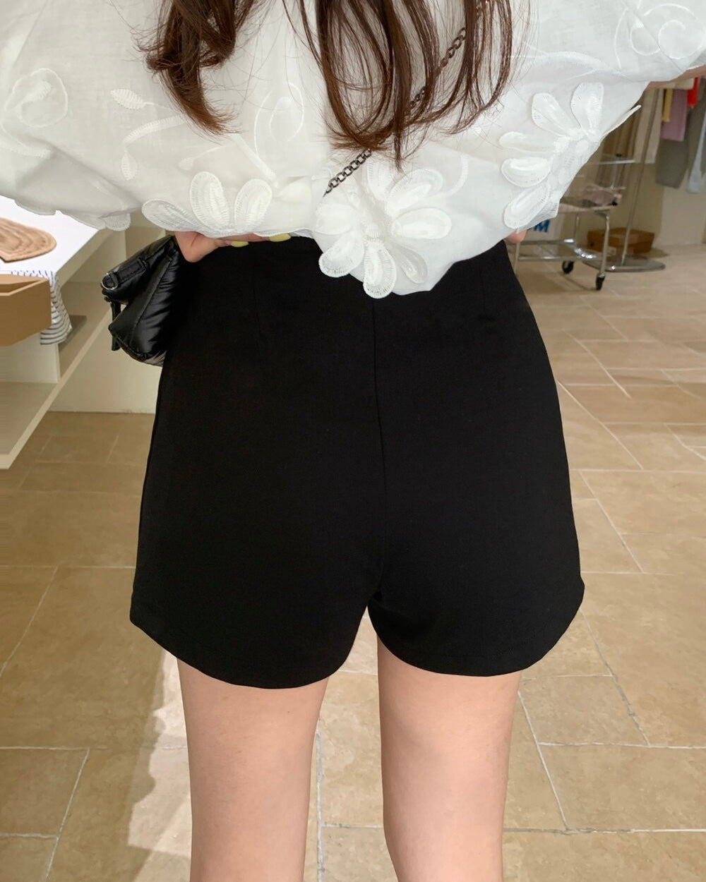 High-Waisted Stretch Shorts