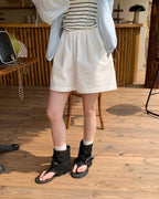 Elastic Waist Casual Shorts