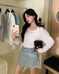 Cargo Denim Skort
