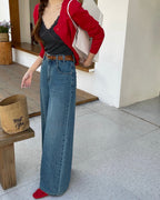 Wide-Leg Jeans (With Belt)