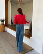 Wide-Leg Jeans (With Belt)