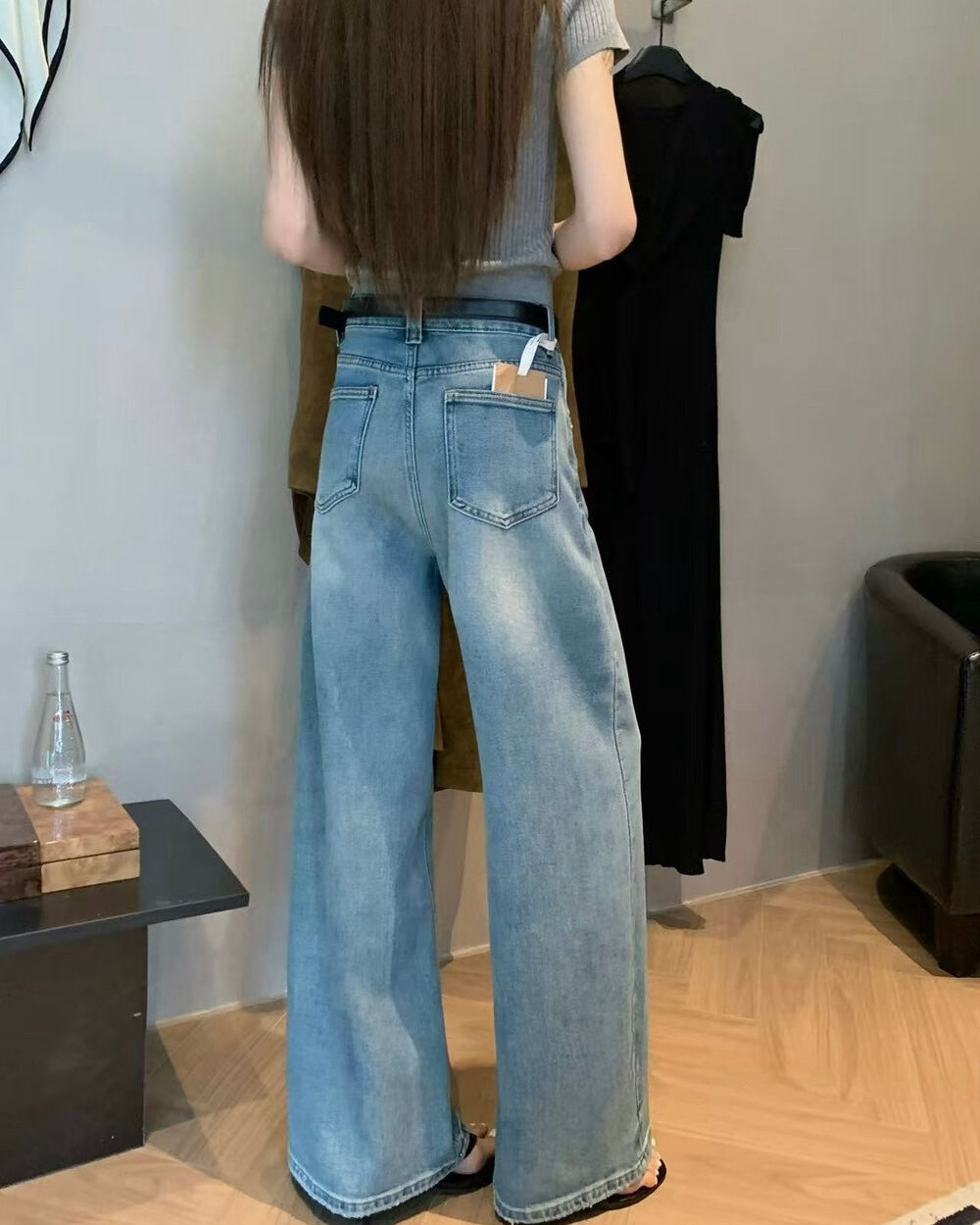 Straight-Leg Jeans (With Belt)