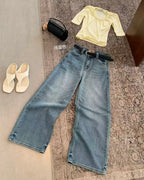 Straight-Leg Jeans (With Belt)