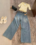Straight-Leg Jeans (With Belt)