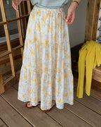 Flowy Floral Midi Skirt