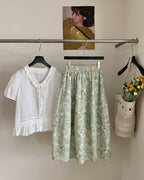 Floral Pocket Midi Skirt