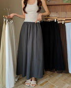 Solid Casual Pocket Skirt