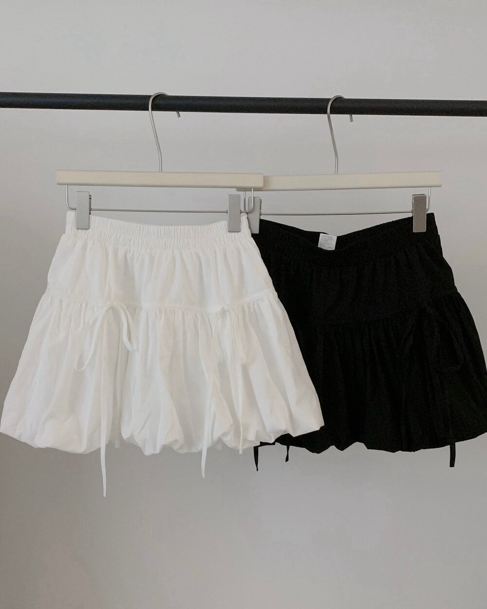 Bow Detail Bubble Mini Skirt