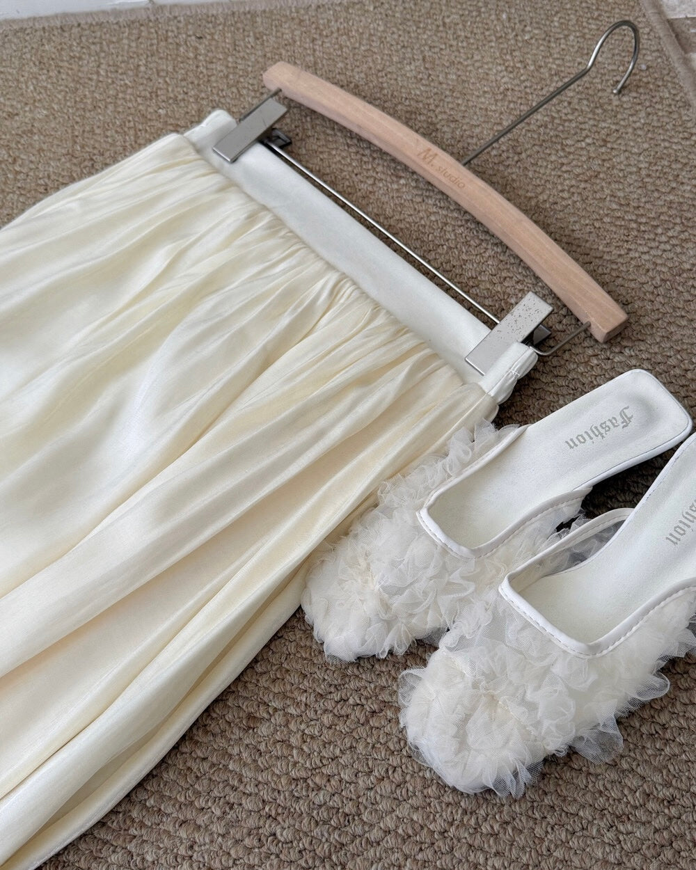 Satin Midi Skirt