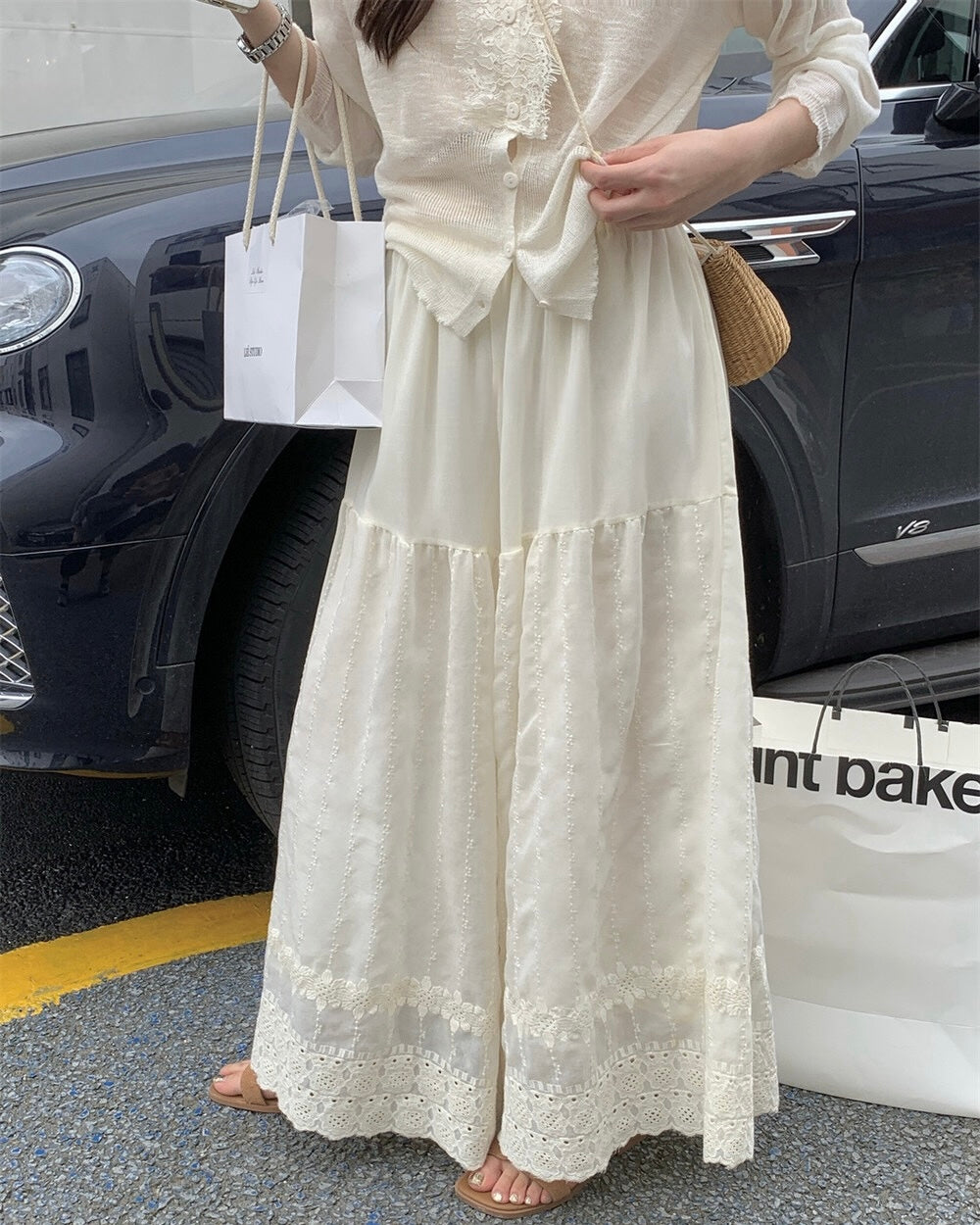 Jacquard Embroidered Culotte