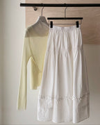 Textured Tiered Midi Skirt