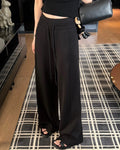 High-Waisted Straight Pants